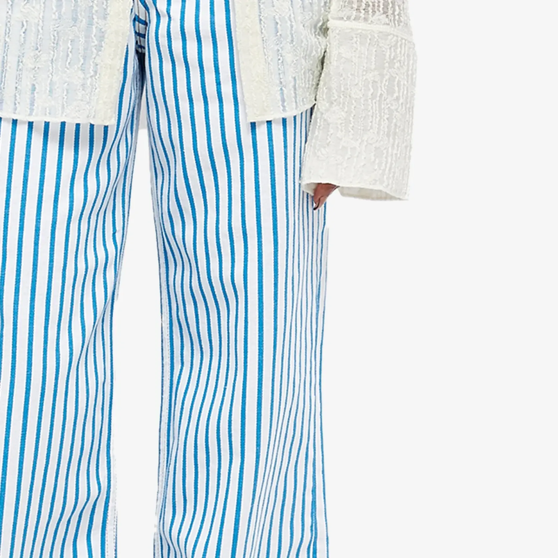 Ganni Mavi Çizgili Pantolon - 30 Beden