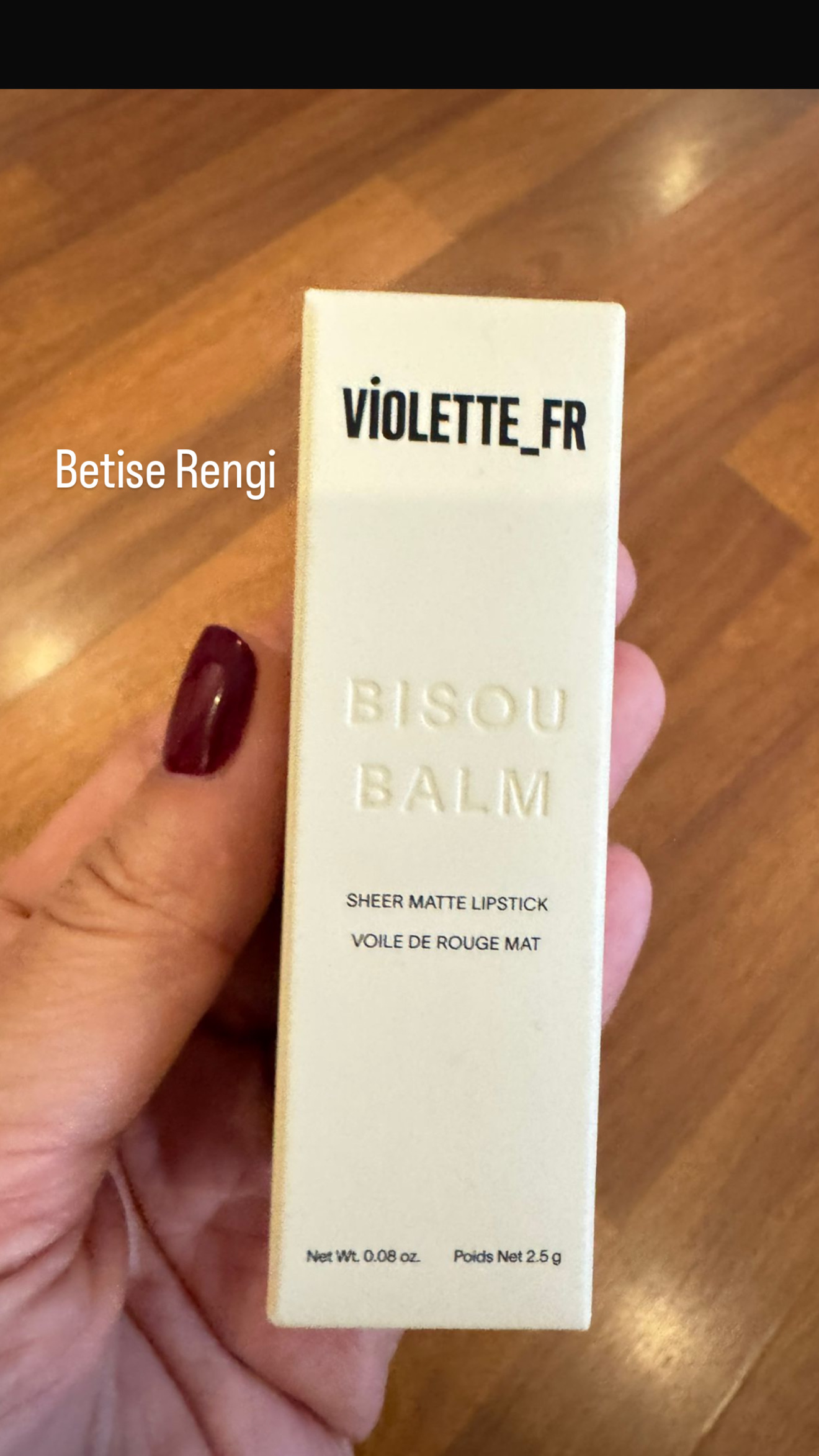 Violette_FR Bisou Balm Mat Ruj - Betise Rengi