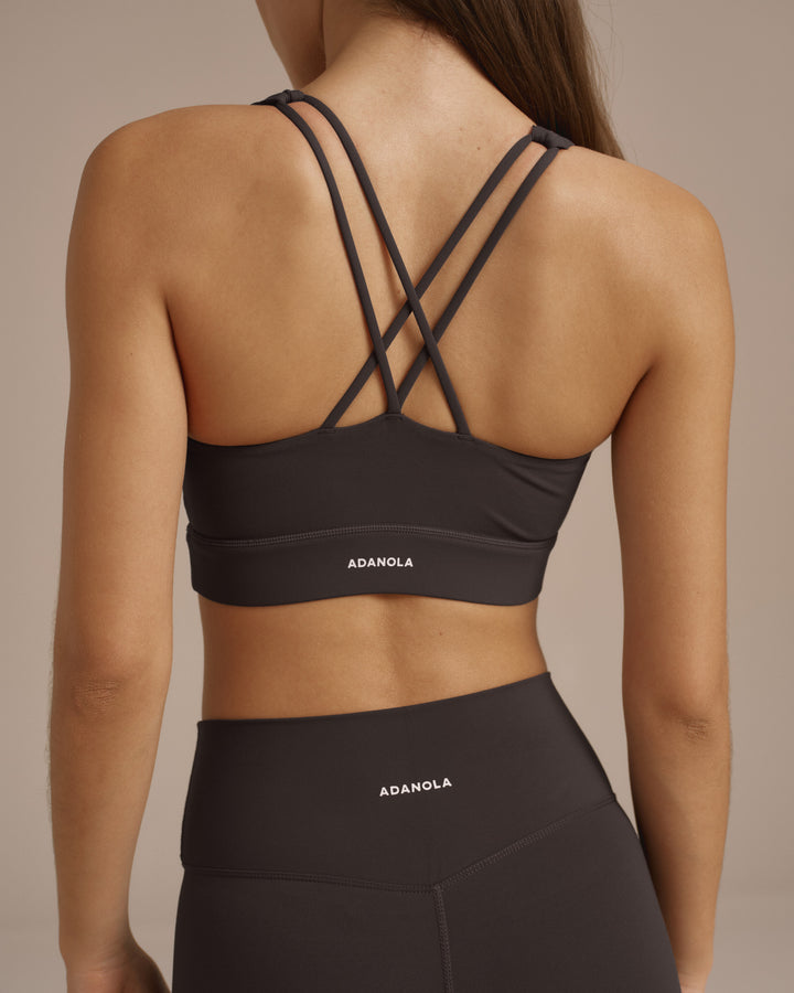 Adanola Ultimate Cross Back Bra - Coffee Bean S beden