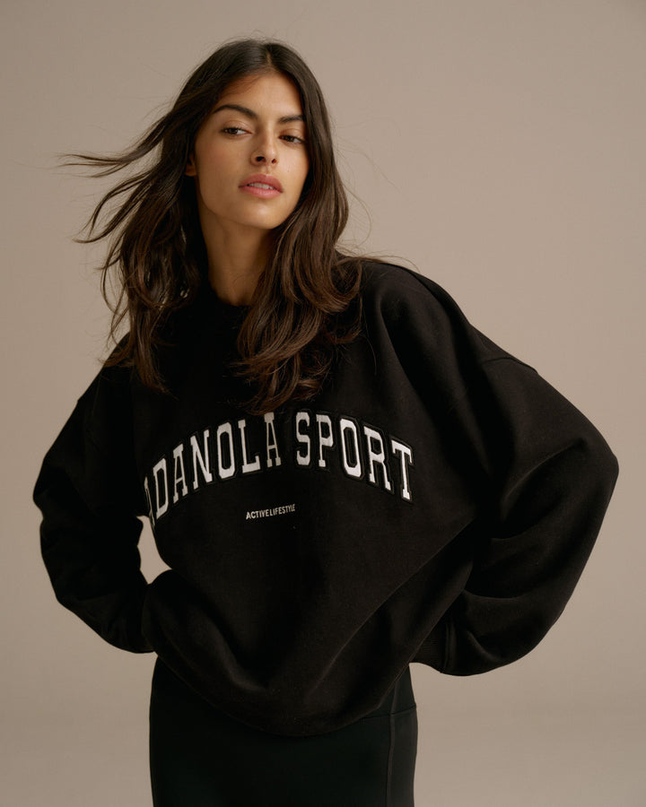 Adanola Oversize Siyah Sweatshirt - S beden